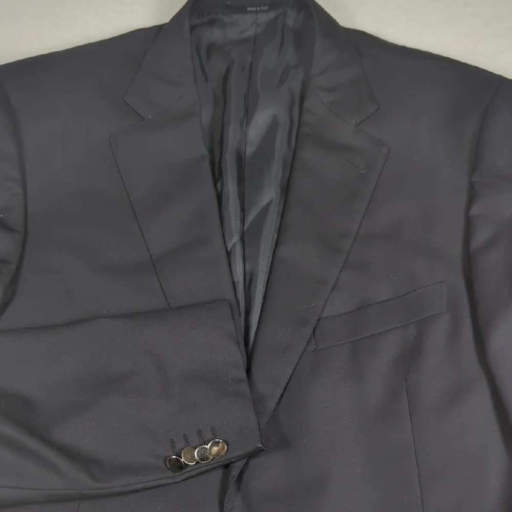 Ermenegildo Zegna Roma‎ Wool Metal Button Double Vented Mens Sport Coat 54 L